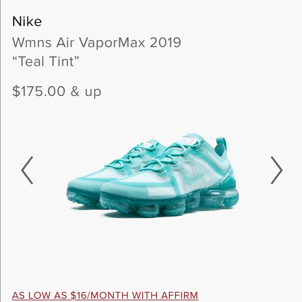 SOLD‼️‼️‼️Women’s Air Vapormax 2019 “Teal tint”. - Picture 9 of 11